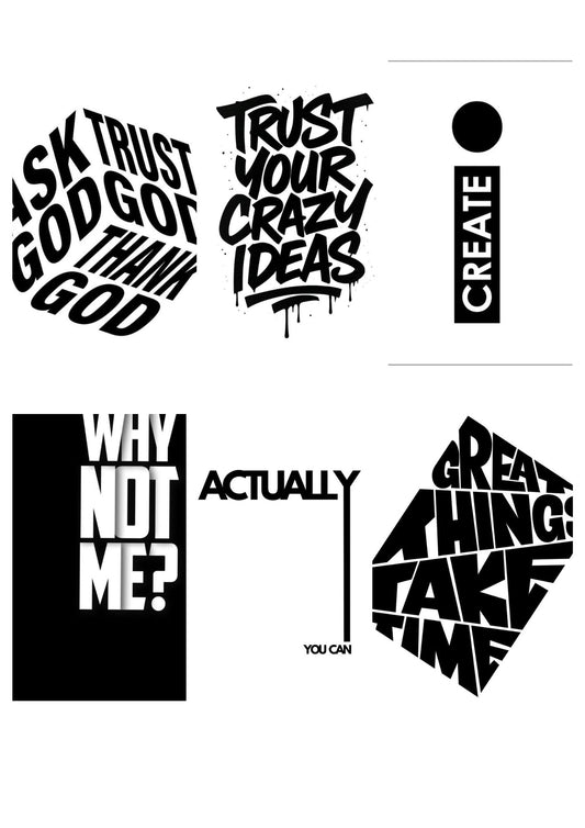 Motivational Poster Bundle – A4 Hustle Wall Art | Thewar.pk