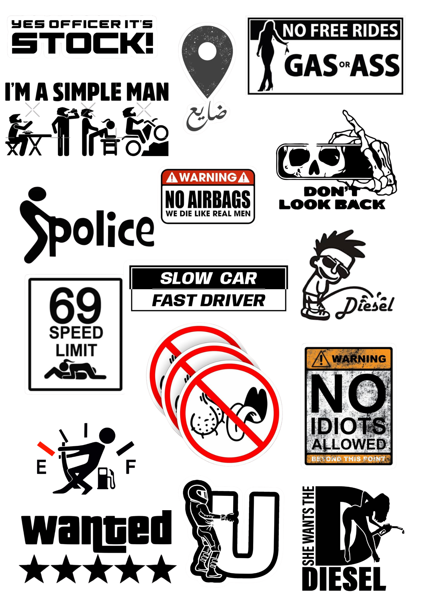 Car Sticker Bundle – JDM & Sports Car Vinyl Stickers (Pack of 5, 10, 20)