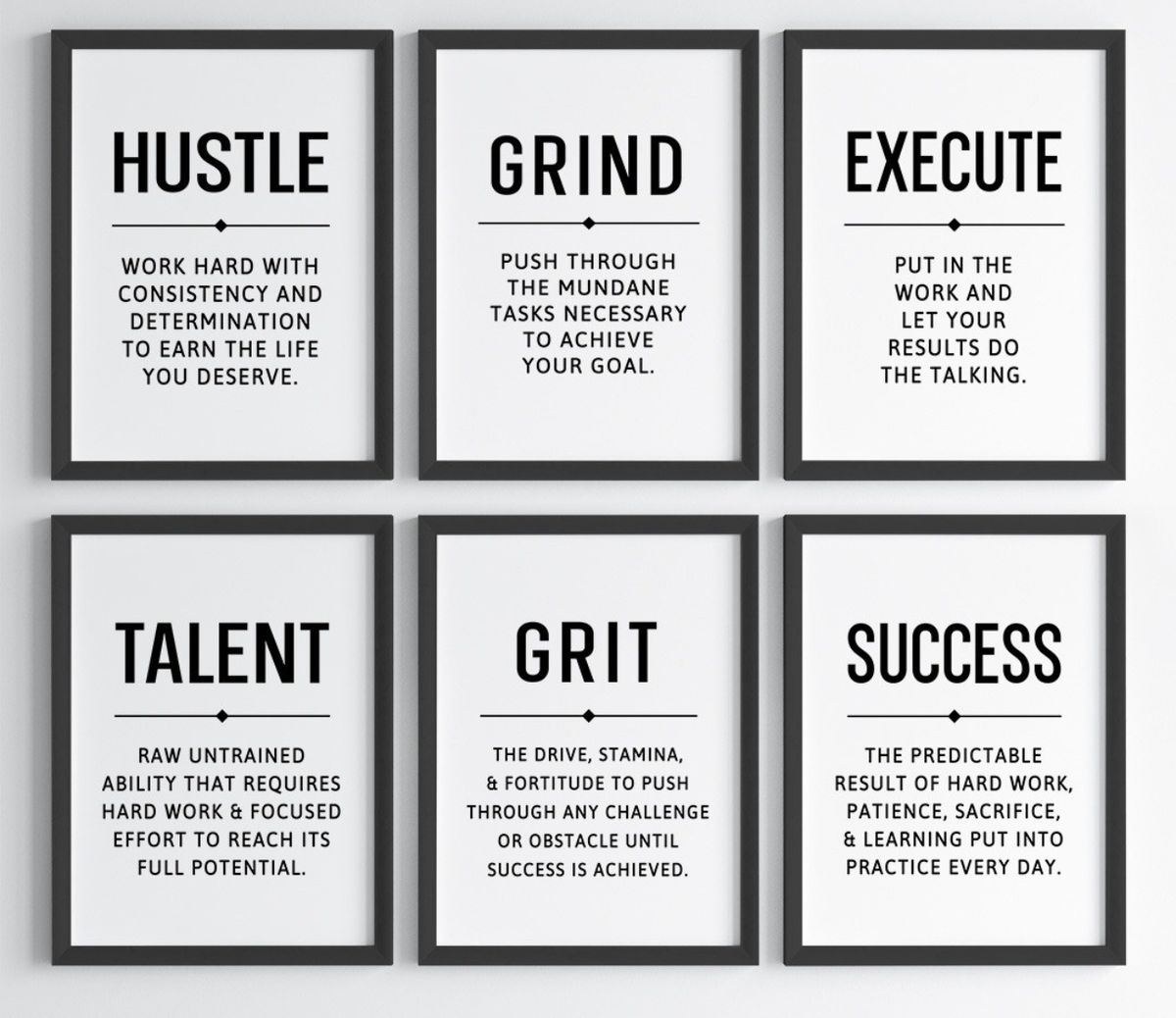 Motivational Poster Bundle – A4 Hustle Wall Art | Thewar.pk